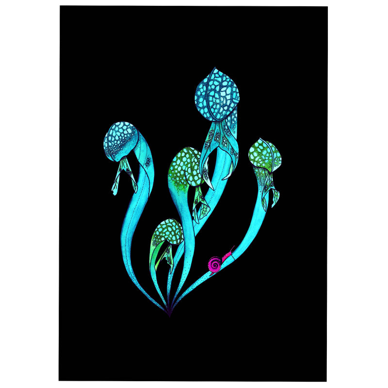 Ltd Edition Blue Cobra Lily Tea Towel