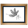 Damselfly Original Illustration - B&W