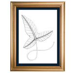 Rainforest Leaf 2 Original Illustration - B&W