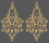 Close up of the wallpaper with impala skulls and orchids in yellow on a grey background