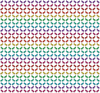 Example of frog print wallpaper with multicoloured frogs back to back and facing each other